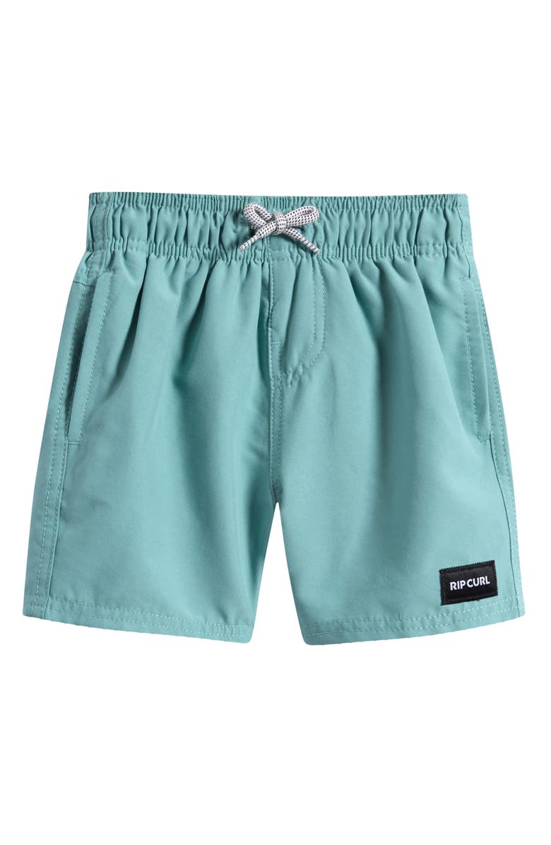 Rip Curl Kids' Offset Volley Swim Trunks, Main, color, Blue Lagoon