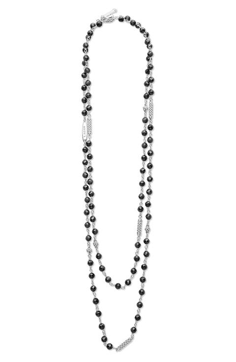 Caviar Icon Ceramic Layered Beaded Necklace
