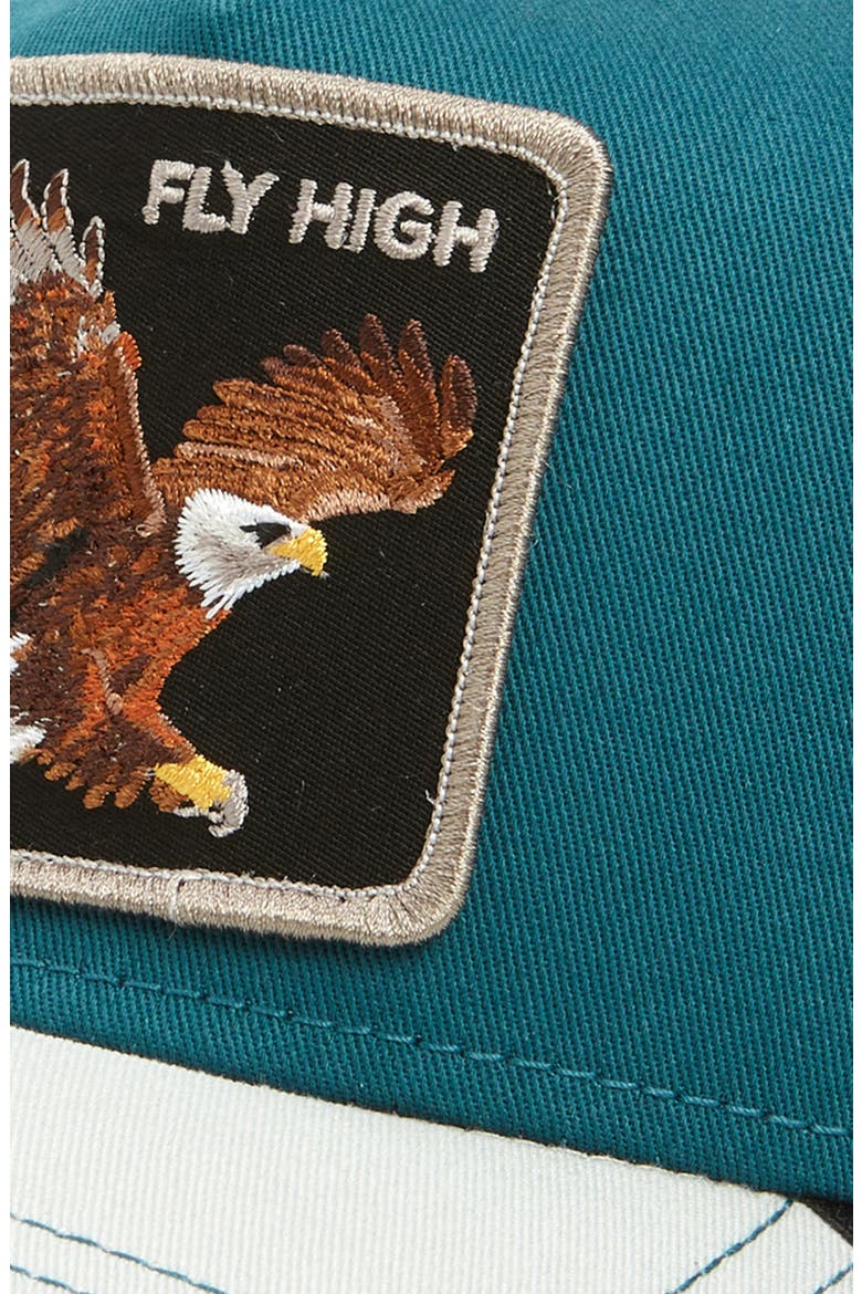 The Fly High Bird Trucker Hat, Alternate, color, EMERALD