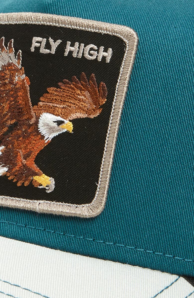 Goorin Bros. The Fly High Bird Trucker Hat, Alternate, color, Emerald