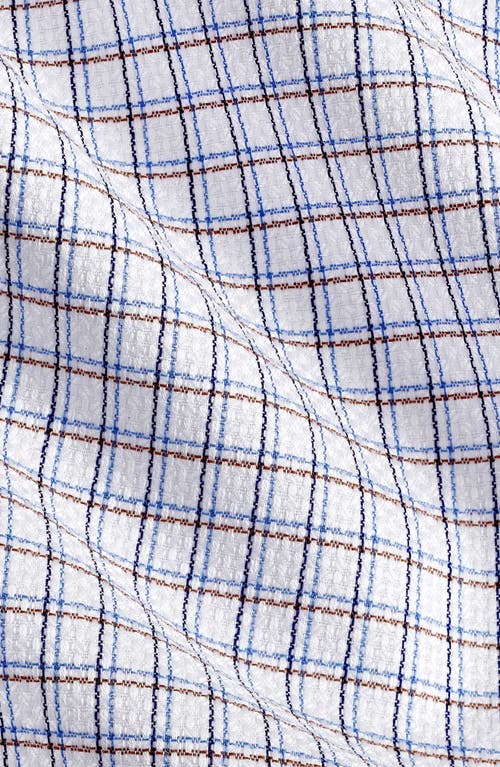 David Donahue Trim Fit Dobby Check Dress Shirt In Multi