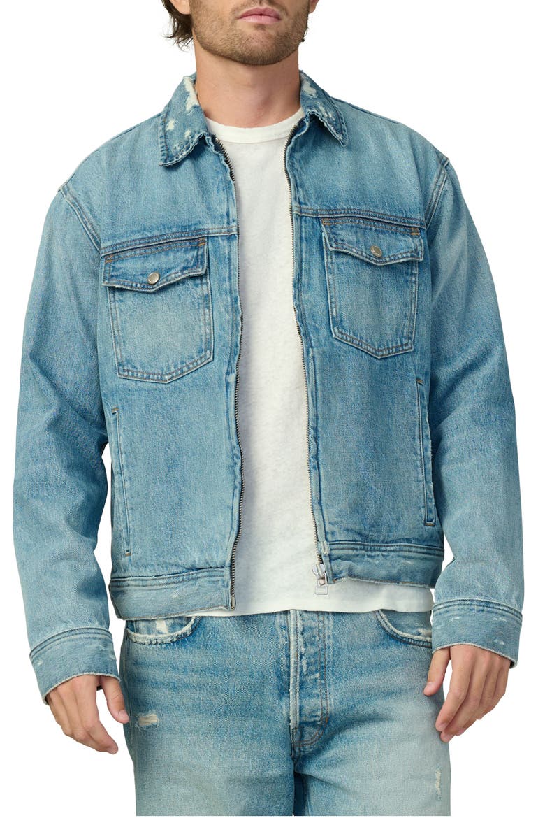 Alan Zip Denim Jacket, Main, color, TUJUNGA