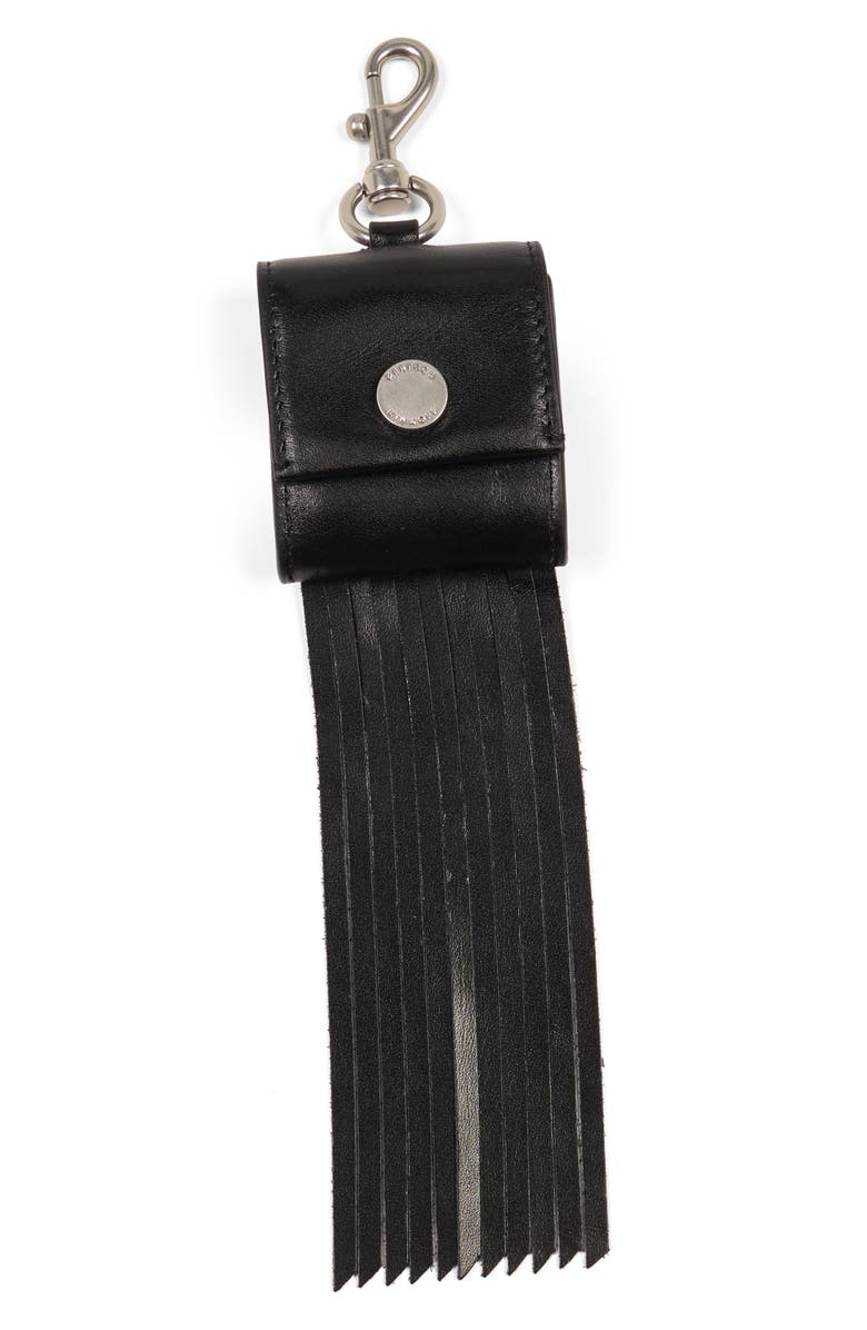 Rebecca Minkoff Leather Fringe Ear Pod Case, Main, color,