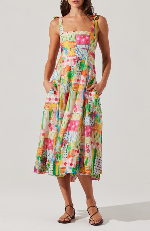 Shiann Mixed Print Sundress