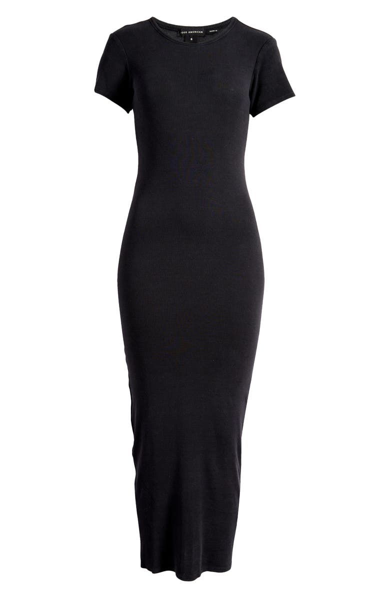 Good American Jeanius Rib Maxi Dress, Alternate, color, 