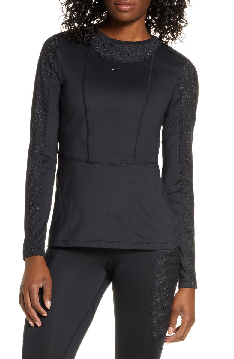 Nike Pro Warm Hollywood Long Sleeve Top, Main, color,