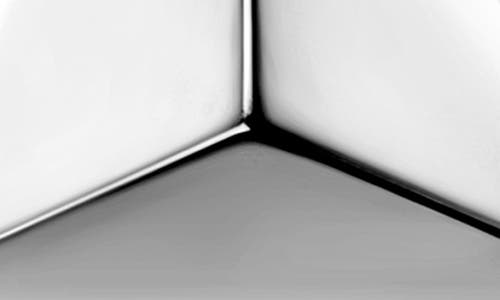 Maria Tash Faceted Triangle Single Threaded Stud Earring In White Gold