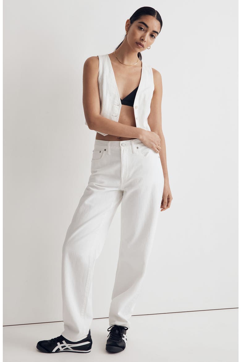 The Slouchy Boy Jeans, Alternate, color, TILE WHITE