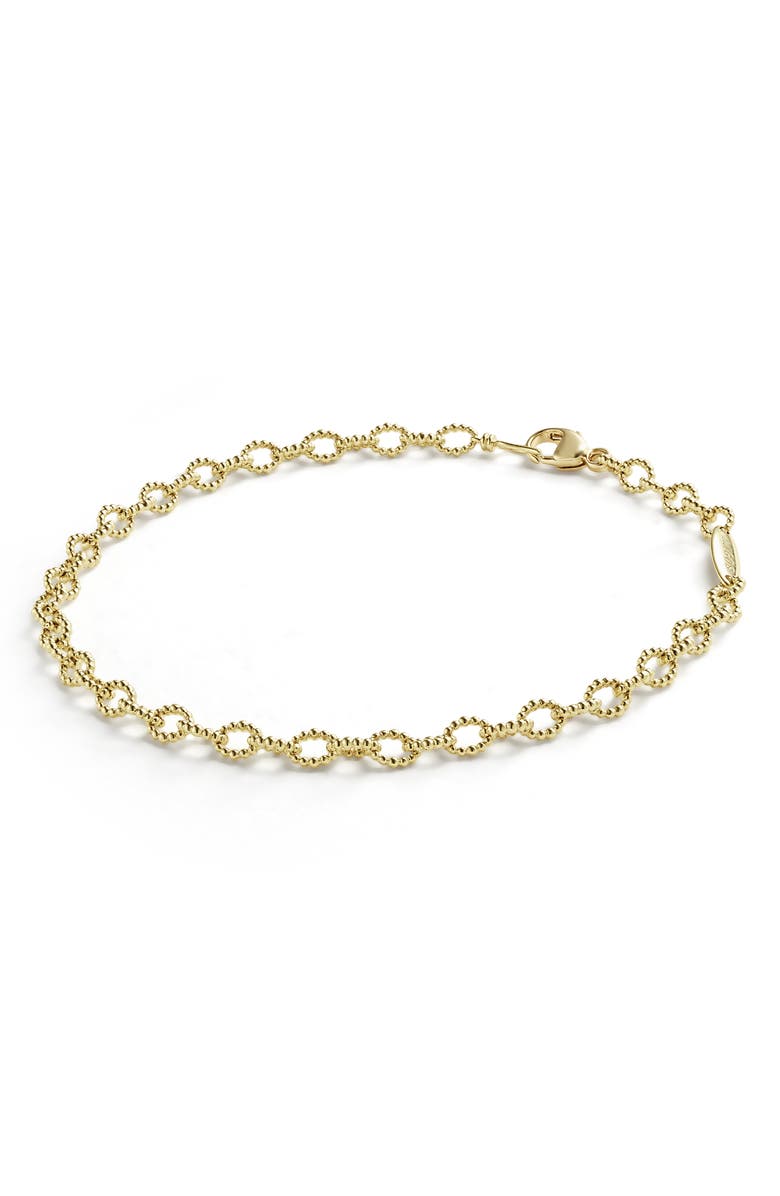 LAGOS Signature Caviar Link Bracelet, Main, color, Gold