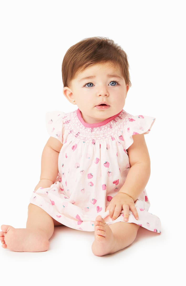 Peek Essentials Valentina Strawberry Flutter Sleeve Dress, Alternate, color, 