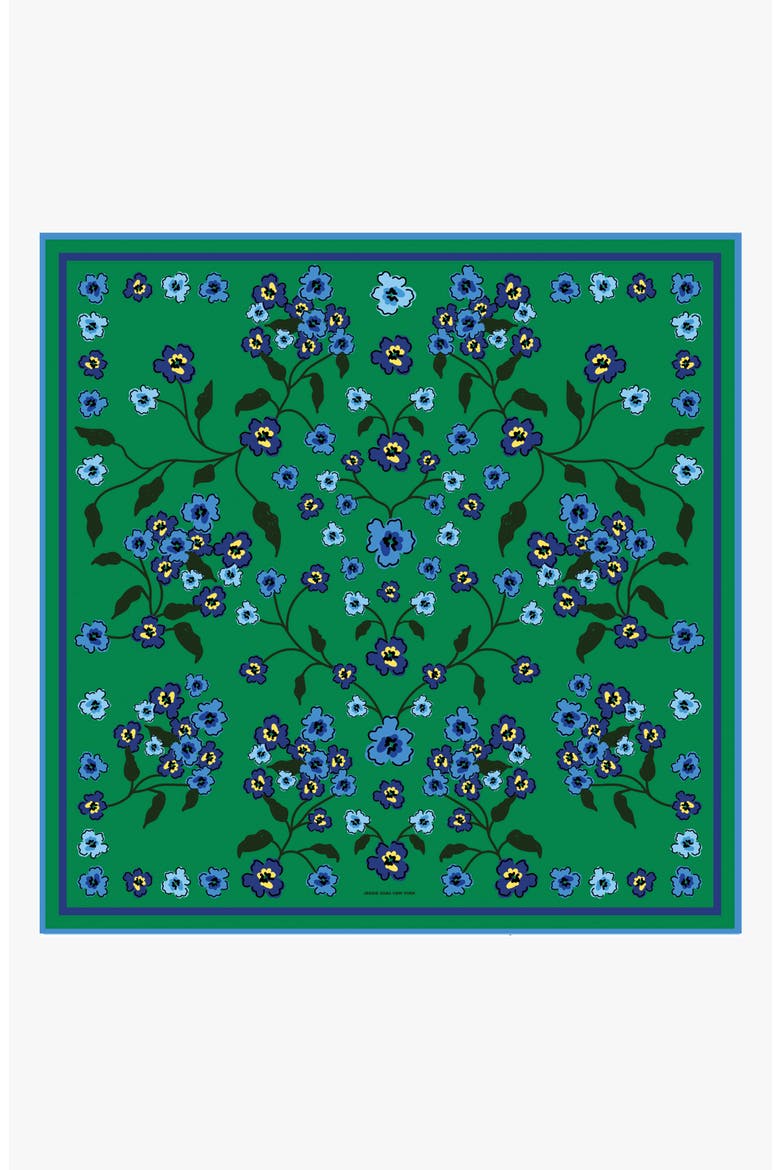 Emerald Echo Double Sided Silk Scarf, Main, color, Green
