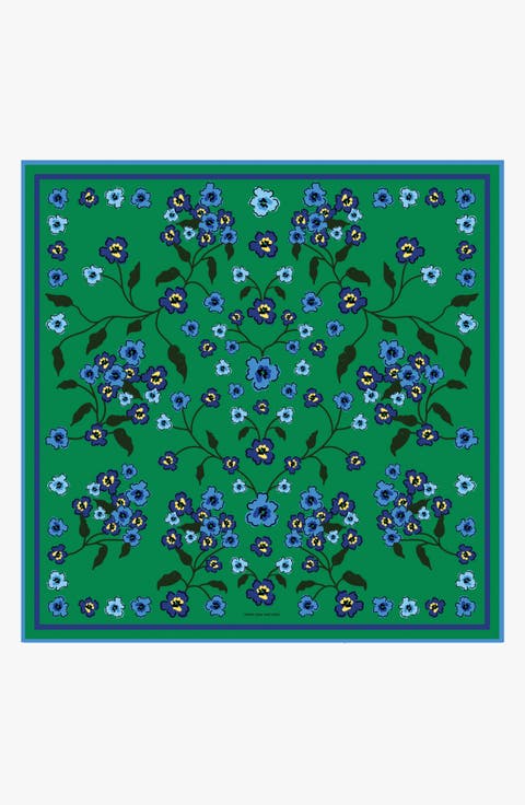 Emerald Echo Double Sided Silk Scarf
