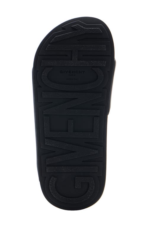 Givenchy Label Slide Sandal In Black