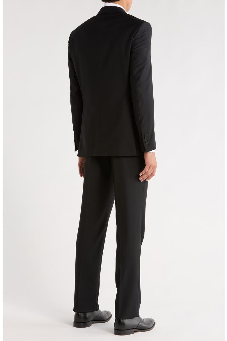 Jake Solid Wool Suit, Alternate, color, BLACK