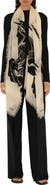 Burberry Equestrian Knight Wool Fringe Scarf