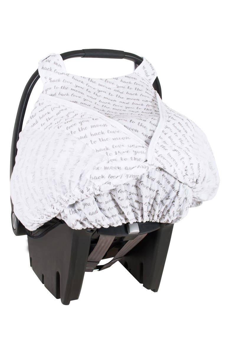 Bébé au Lait 'Love' Muslin Car Seat Cover, Alternate, color, 