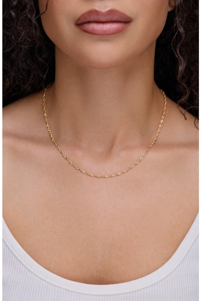14K Gold Twisted Chain Necklace, Alternate, color, 14K YELLOW GOLD