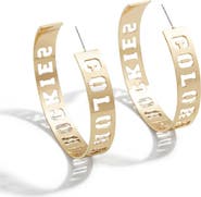 WEAR by Erin Andrews x Baublebar Colorado Rockies Large Cutout Hoop Earrings