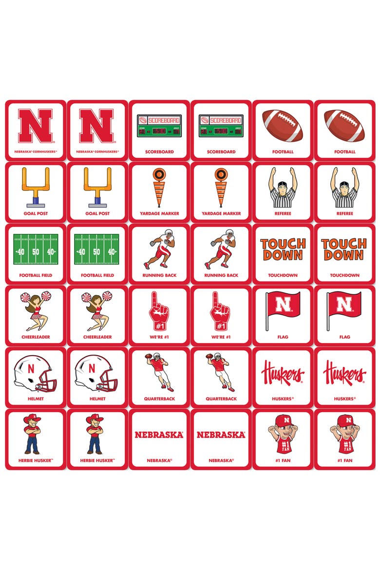 Nebraska Cornhuskers Matching Game, Alternate, color, Multicolor