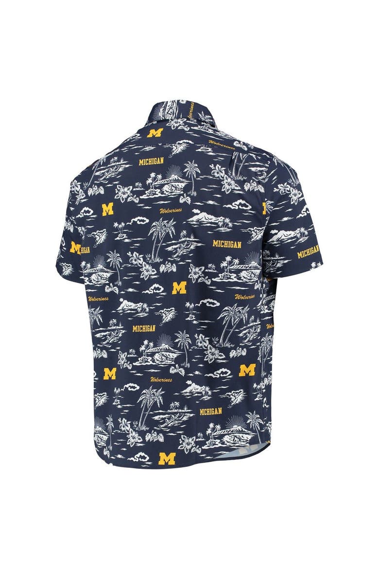 Men's Reyn Spooner Navy Michigan Wolverines Classic Button-Down Shirt, Alternate, color, Navy