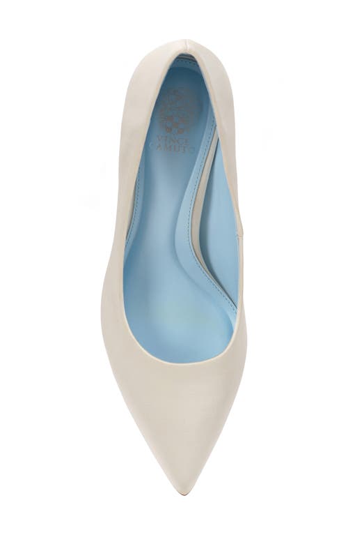 Vince Camuto Kehlia Pointed Toe Pump In Milk Satin