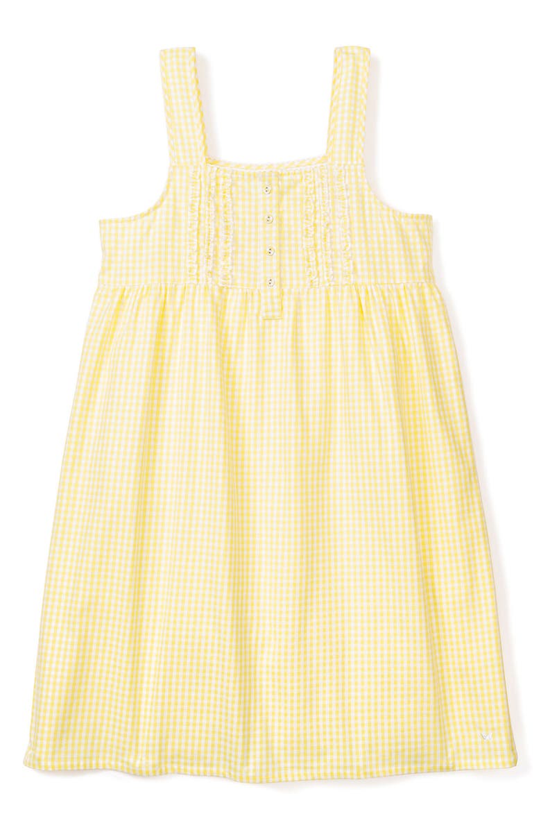 Petite Plume Gingham Check Cotton Nightgown, Alternate, color, 
