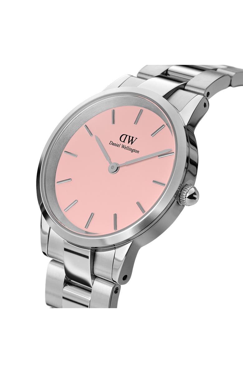 Daniel Wellington Iconic Link Bracelet Watch, 36mm, Alternate, color, Pastel Pink