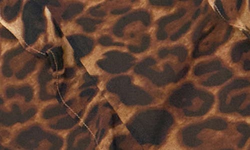 Endless Rose Leopard Print Ruffle Chiffon Maxi Dress In Animal Print