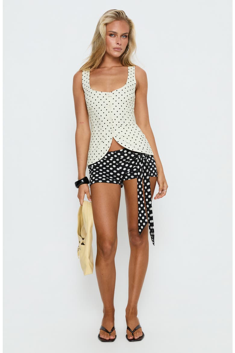 Spirito Polka Dot Vest Top, Alternate, color, WHITE POLKA