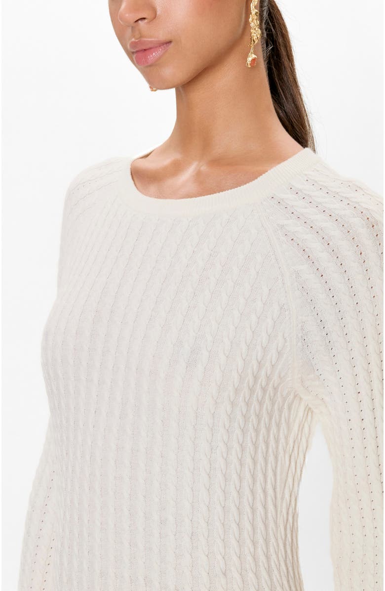 Rebecca Taylor Ella Sweater Dress, Alternate, color, Ivory