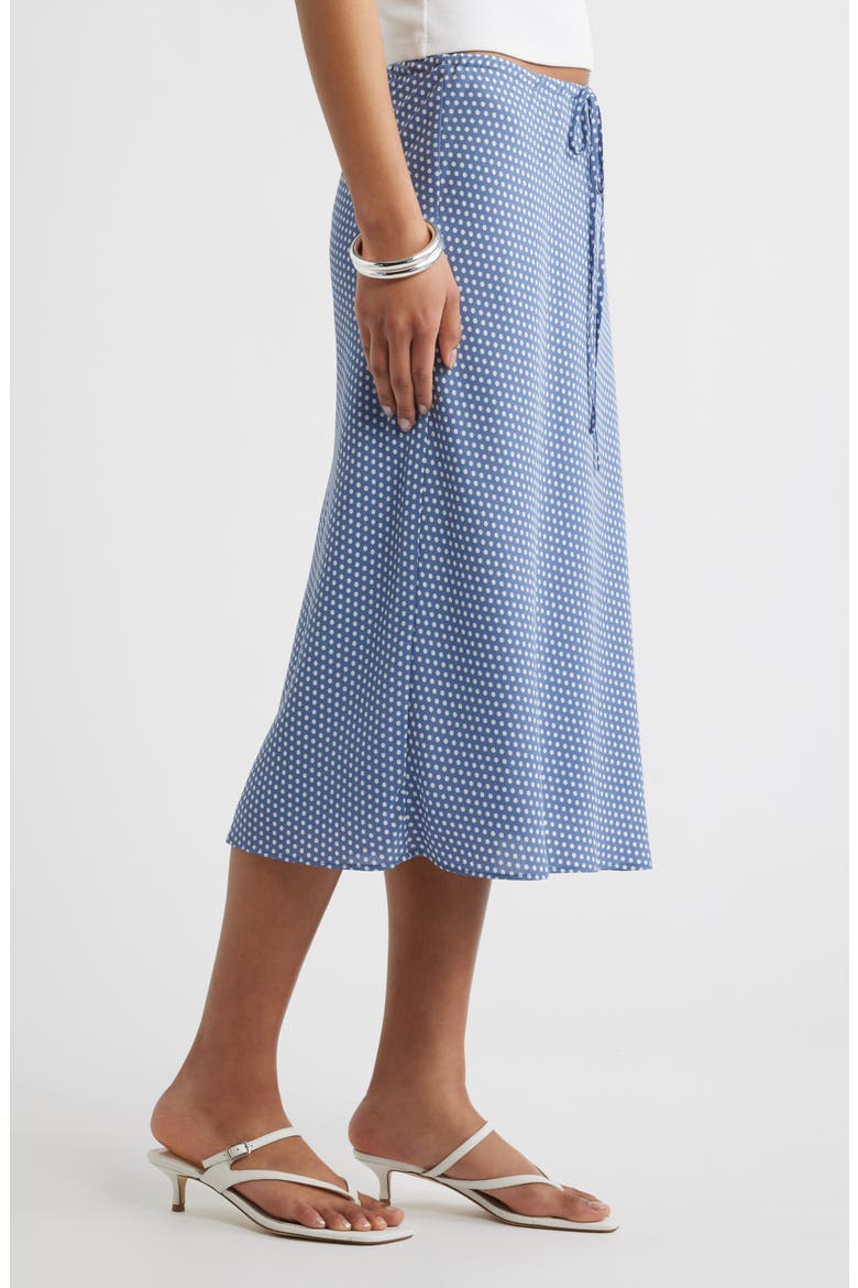 Print Midi Skirt, Alternate, color, BLUE- IVORY TIGHT DOT