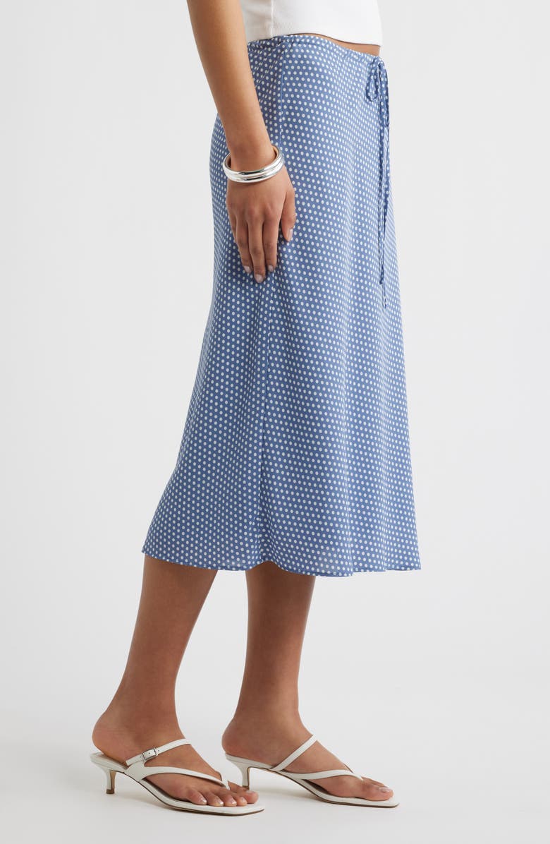 Open Edit Print Midi Skirt, Alternate, color, Blue- Ivory Tight Dot