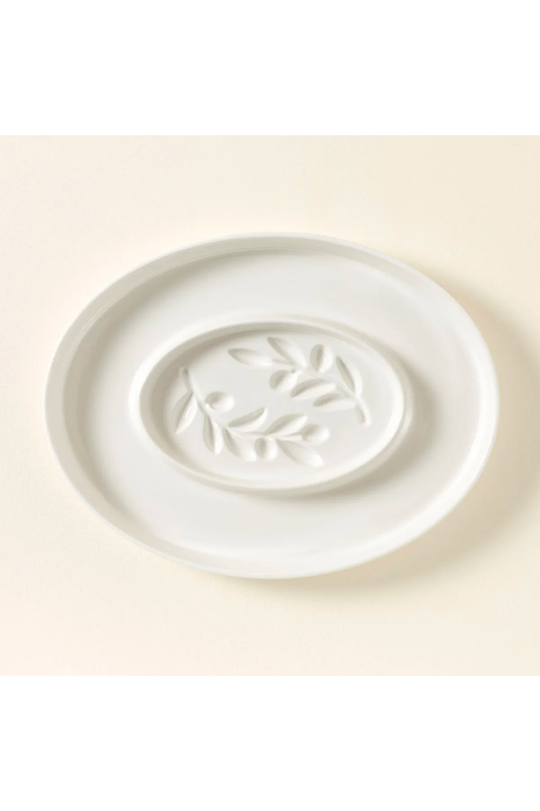 Olive Oil & Vinegar Dipping Tray, Alternate, color, White