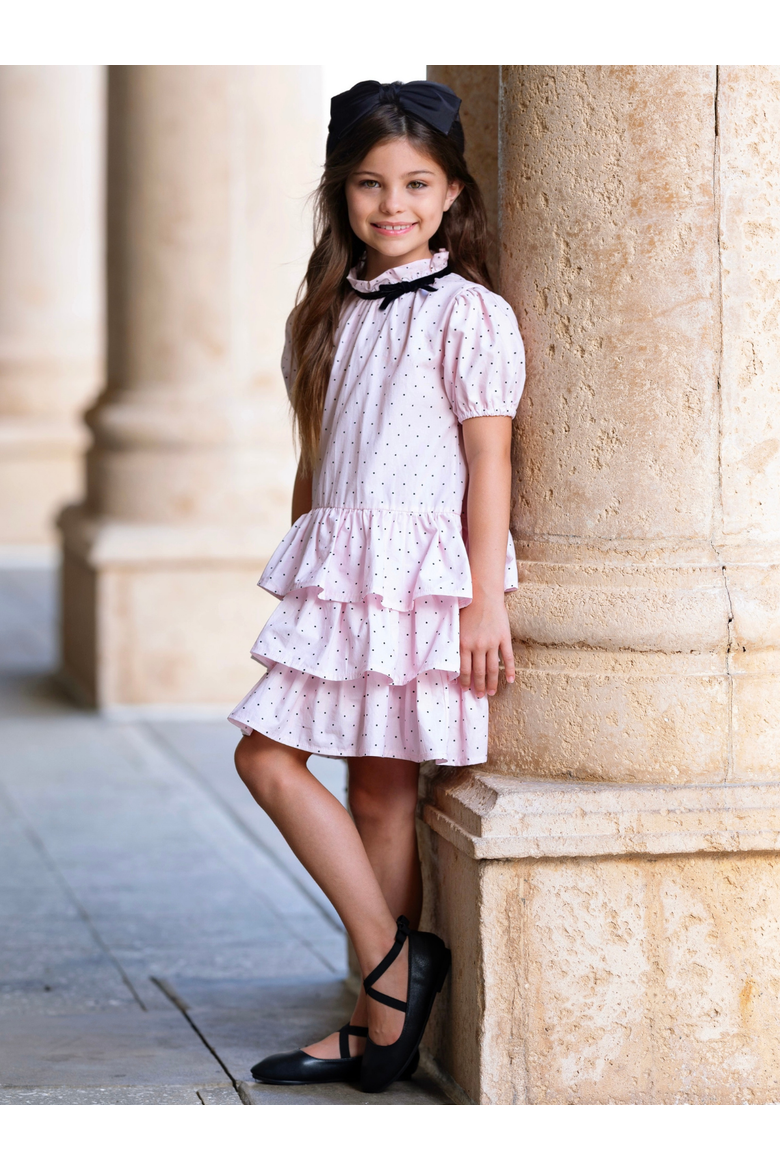 Sweet Elegance Swiss Dot Dress, Alternate, color, Pink