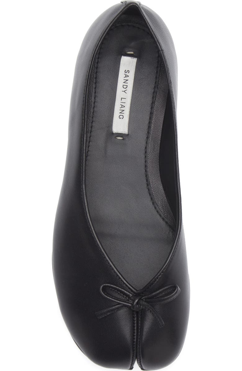 Sandy Liang Split Toe Ballet Flat, Alternate, color, Black
