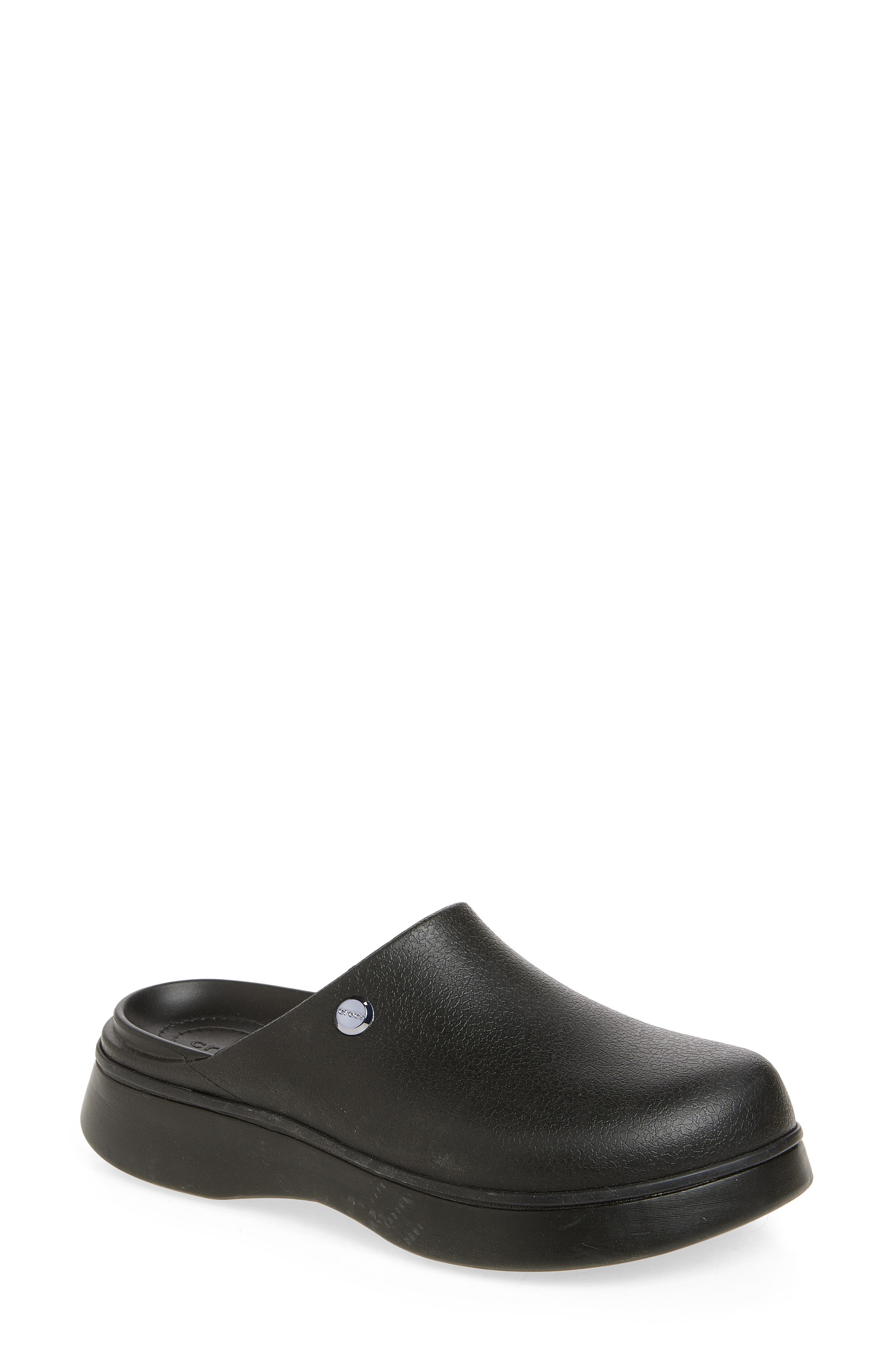 Dylan Notched Clog, Main, color, BLACK