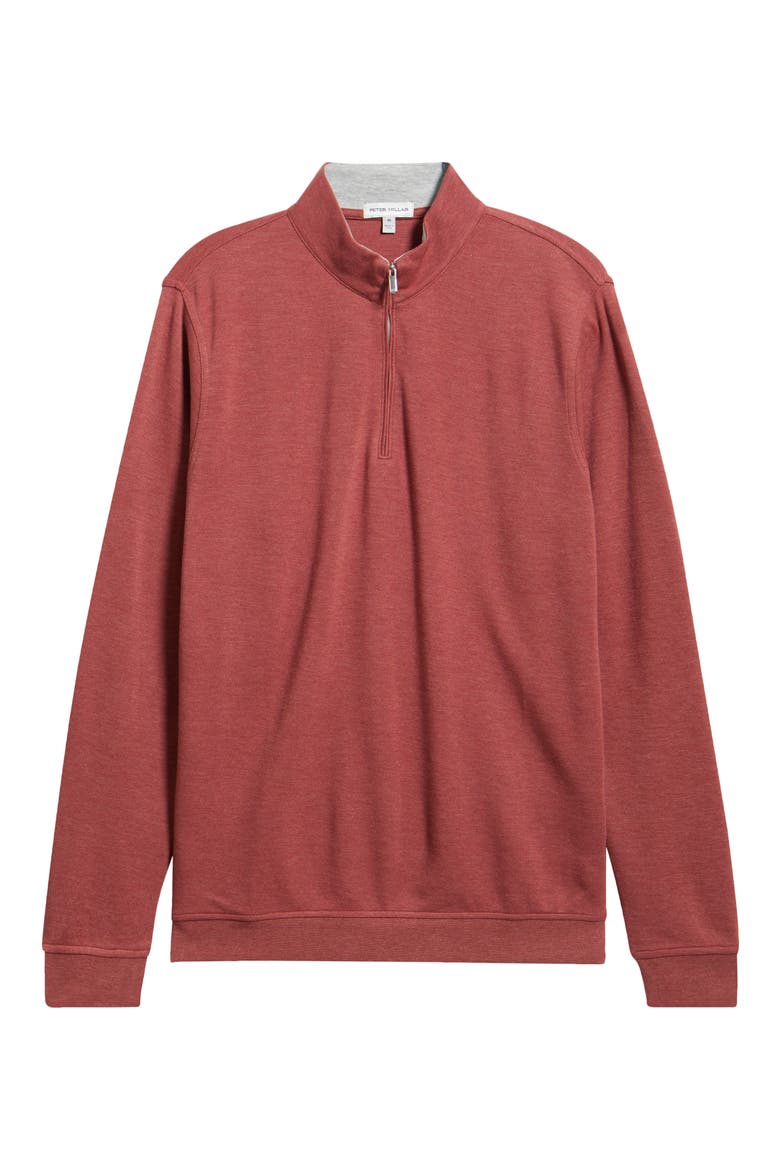 Crown Comfort Quarter Zip Pullover, Main, color, BURNT ORANGE