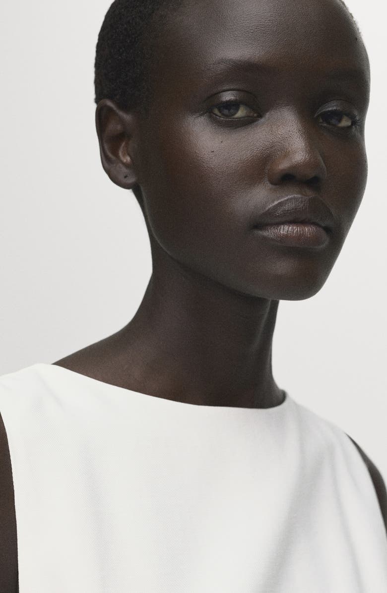 MANGO Sleeveless Peplum Top, Alternate, color, White