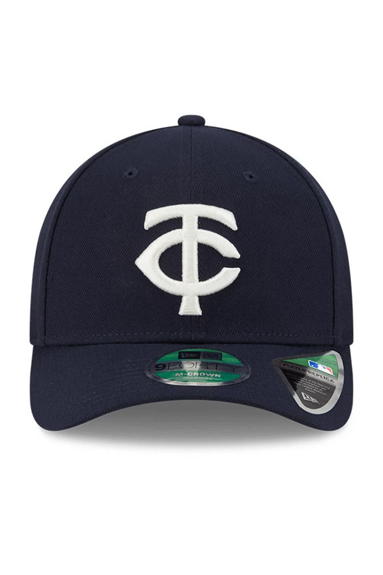Men's New Era  Navy Minnesota Twins Player Replica 9FORTY Adjustable Hat, Alternate, color, Navy