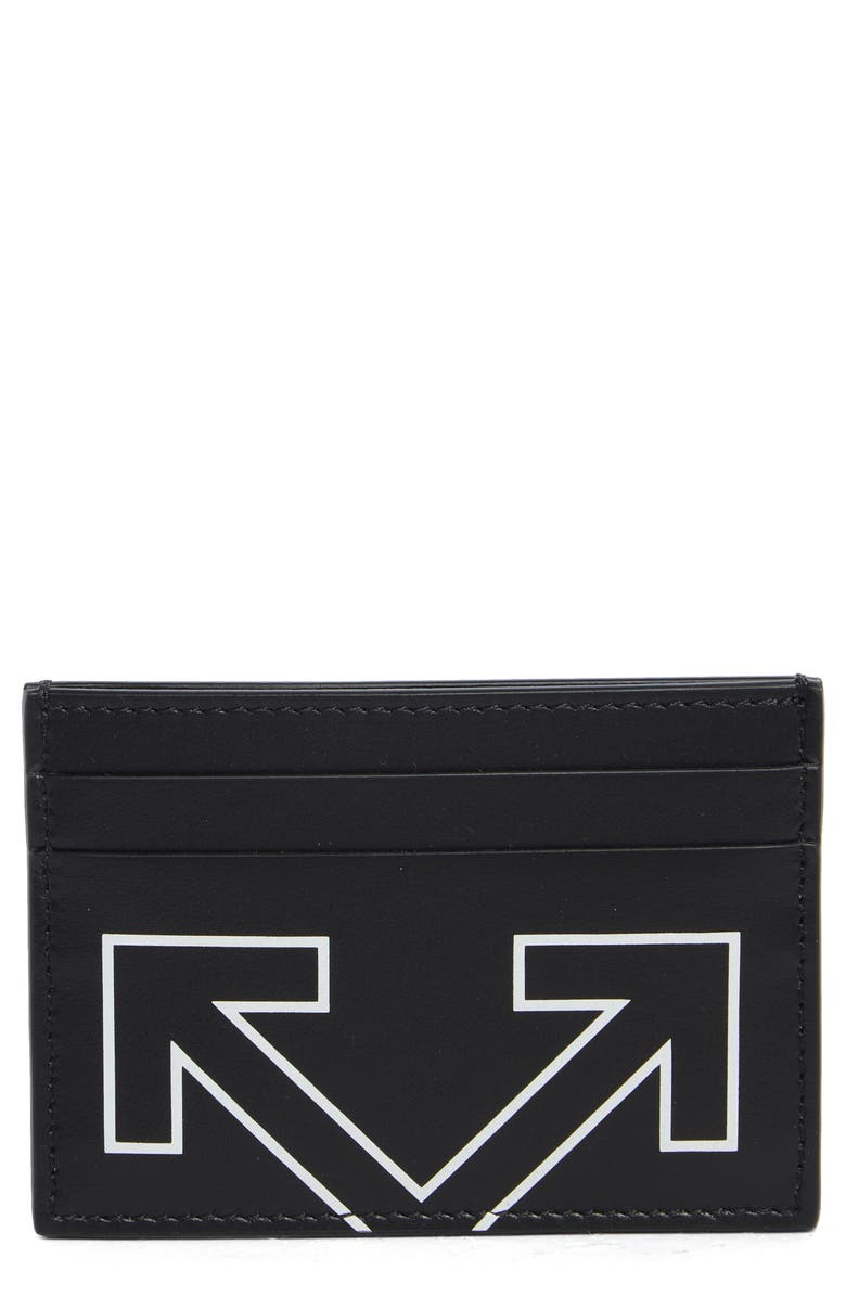 Off-White Heritage Leather Card Case, Main, color, 