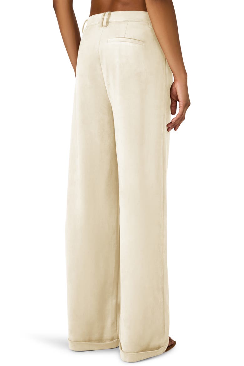 Clove Faux Suede Wide Leg Pants, Alternate, color, IRISH CREAM