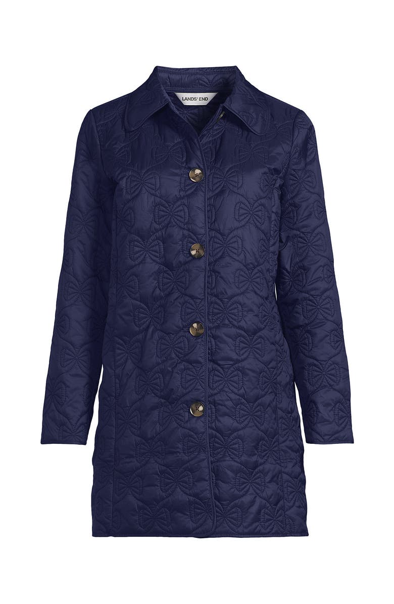 Lands' End Bow Quilted Insulated Coat, Alternate, color, 