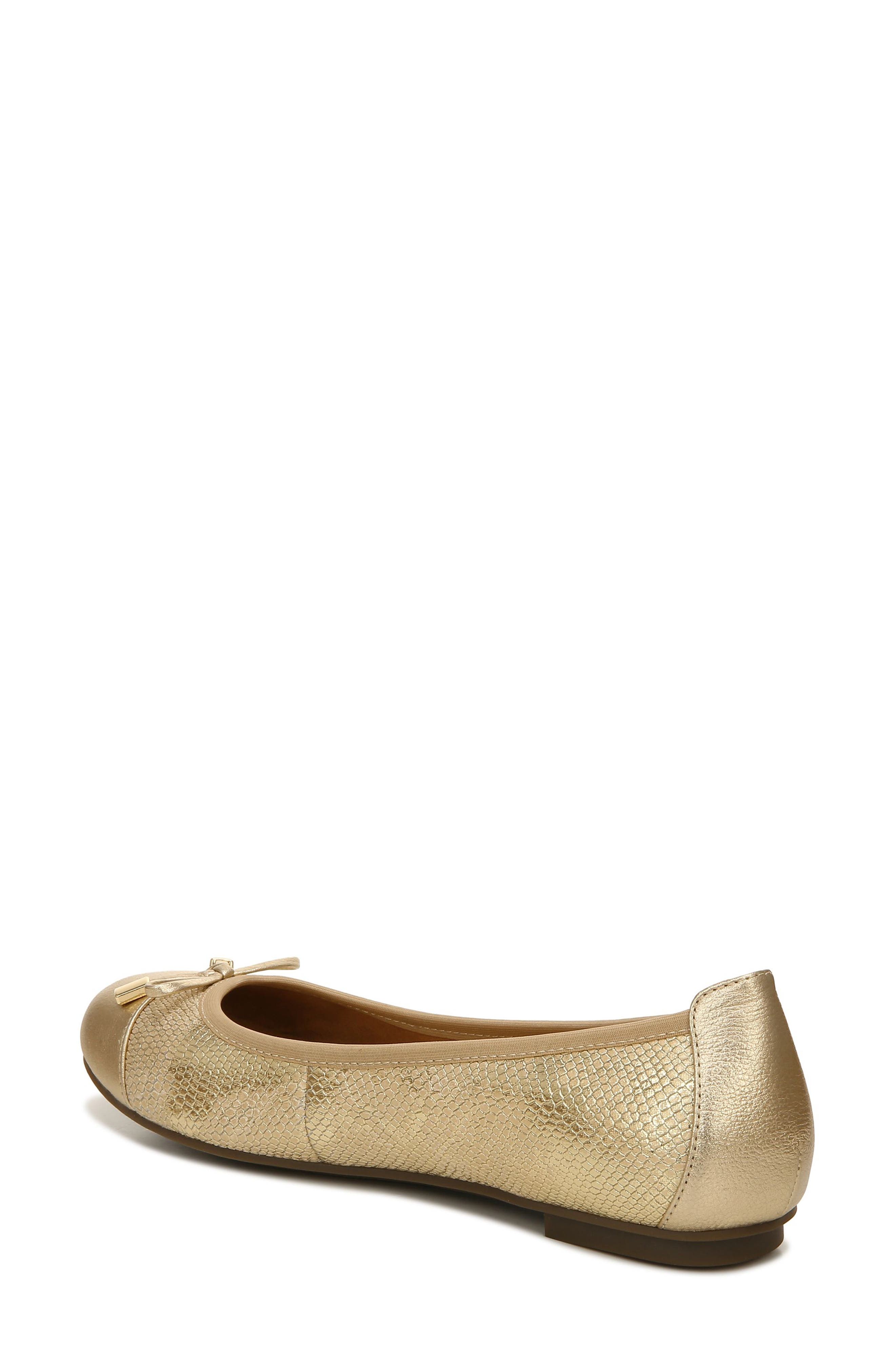 Minna Cap Toe Flat, Alternate, color, GOLD SNAKE