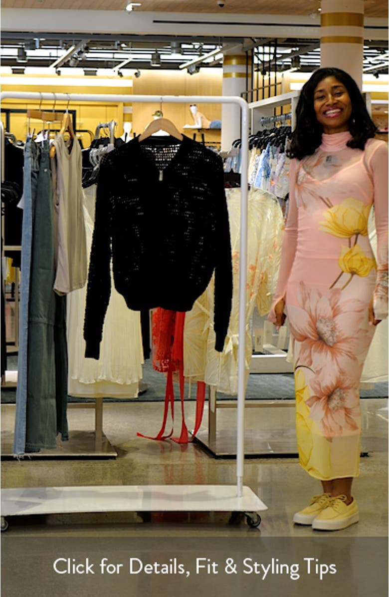 Open Stitch Cotton Bomber Cardigan, sales video thumbnail