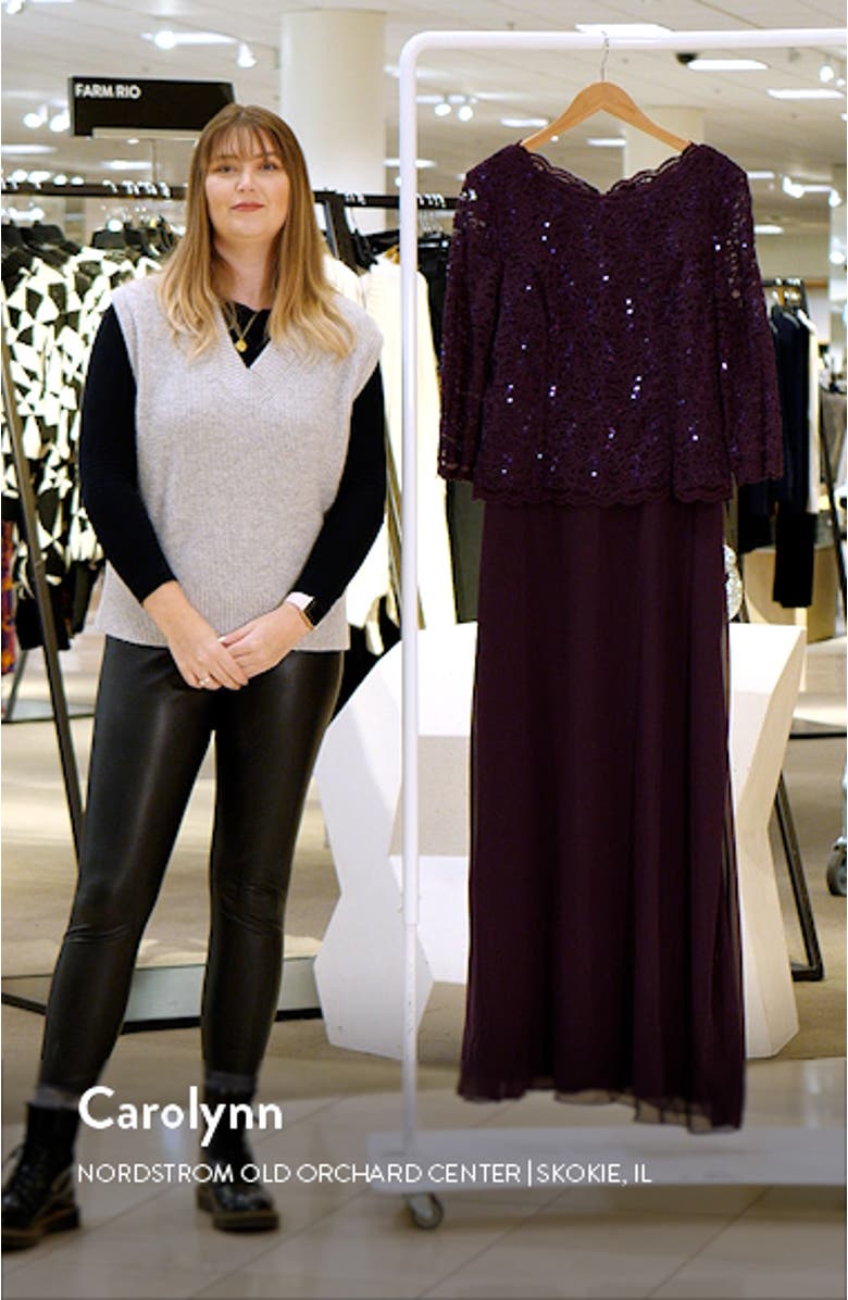 Mock Two-Piece A-Line Gown, sales video thumbnail