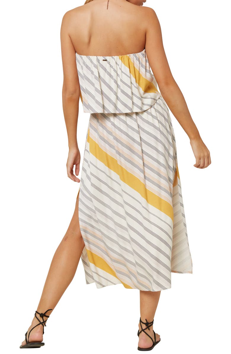 O'Neill Koia Stripe Strapless Dress, Alternate, color,