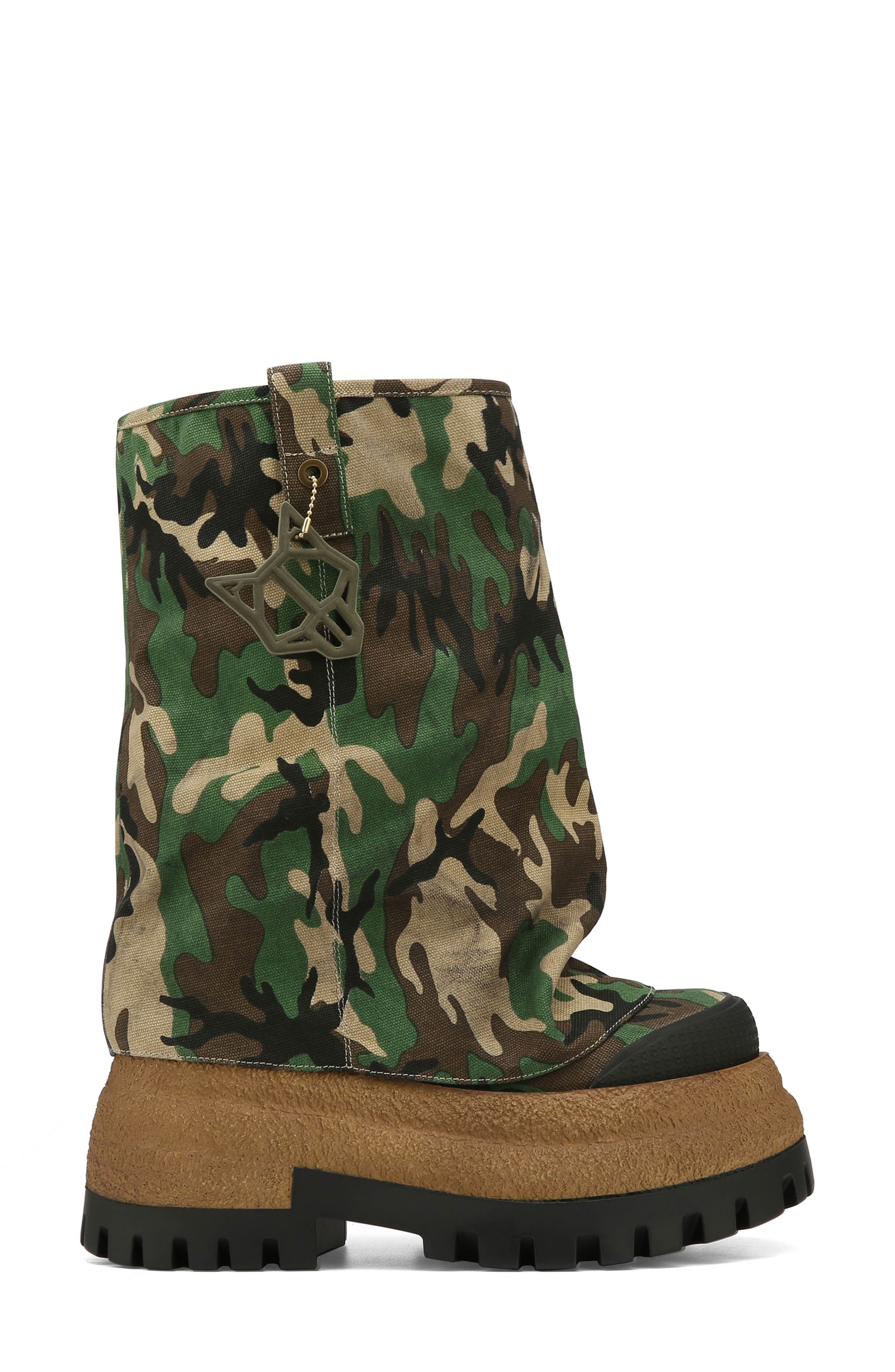Disturb Platform Hooded Boot, Alternate, color, CAMO-DISTRESS