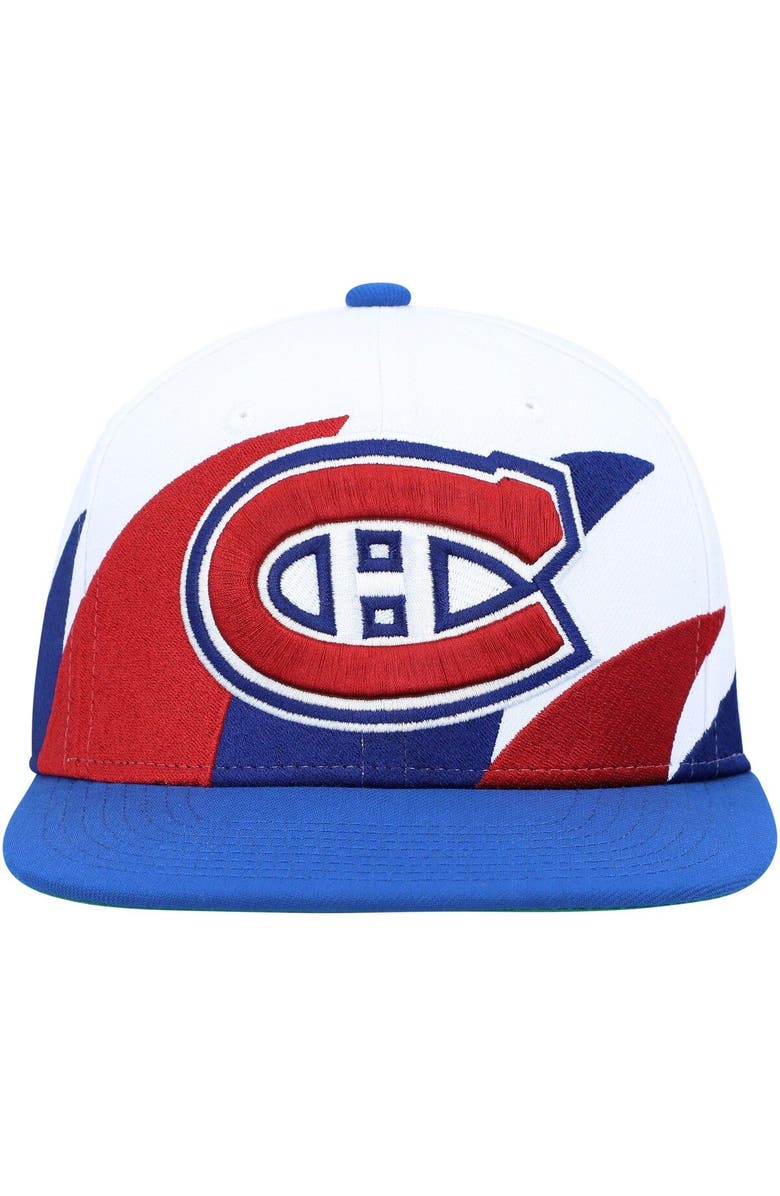 Mitchell & Ness Men's Mitchell & Ness White/Blue Montreal Canadiens Vintage Sharktooth Snapback Hat, Alternate, color, 