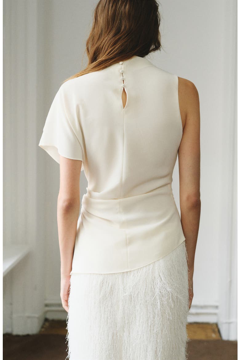 Sleeveless Asymmetric Top, Alternate, color, ECRU