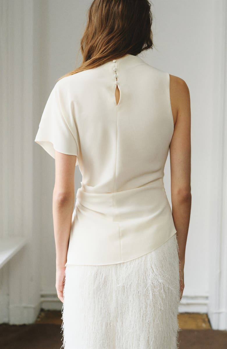 MANGO Sleeveless Asymmetric Top, Alternate, color, Ecru